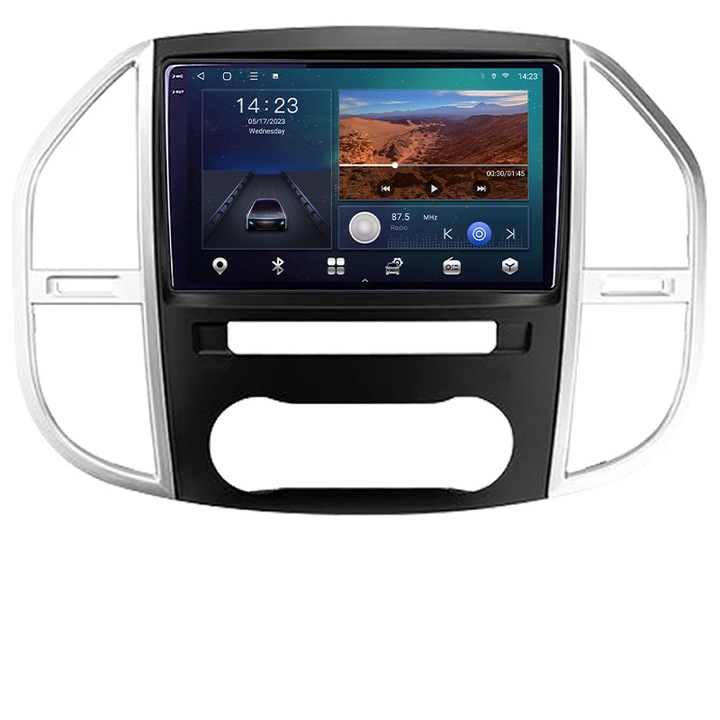 Navigatie Mercedes Vito w447 2016- Android Ecran QLED octa core 4+64 carplay android auto KIT-w447+EDT-E310V3