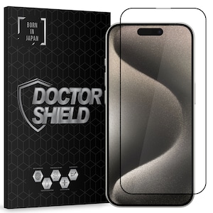 Folie Sticla Dr.Shield, Compatibil Apple iPhone 15 Pro Max, Protectie Profesionala Ecran 3D, Full Cover- Negru