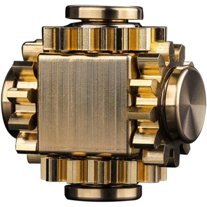 Жироскоп с метални пръсти, Vaxiuja, 4 вида въртене, устойчив на стрес, златен