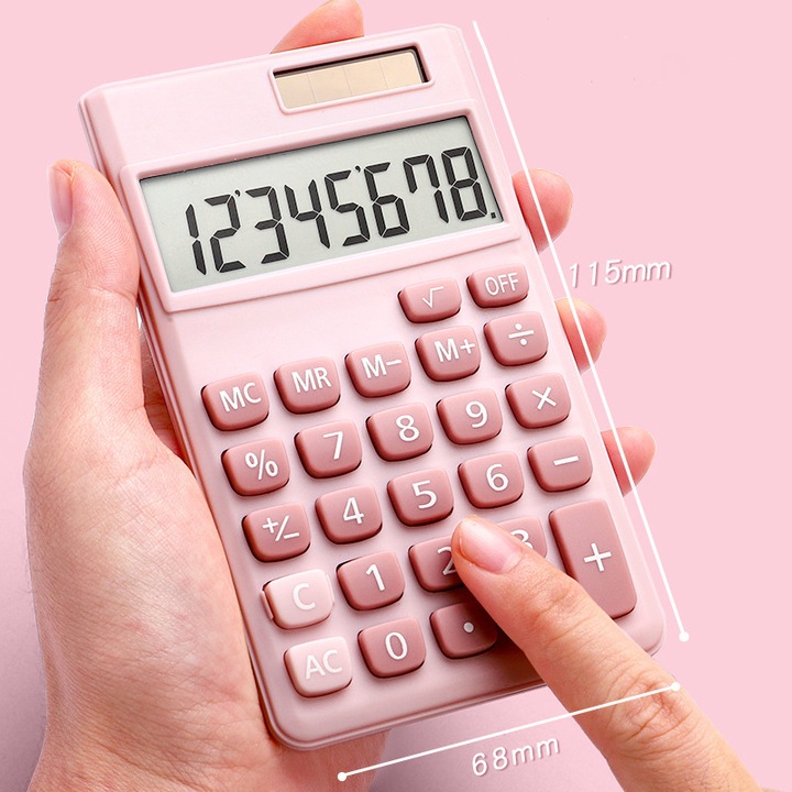 Calculator de buzunar, Sunmostar, LCD, ABS, 68 x 115mm, Roz - eMAG.ro
