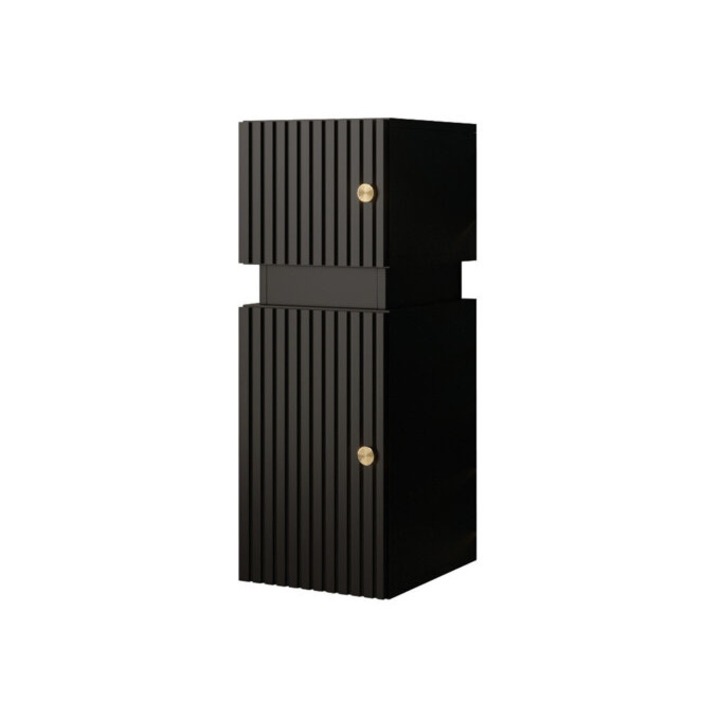 Fali fürdőszoba szekrény Hartford K101 (Fekete), 30x80x32cm