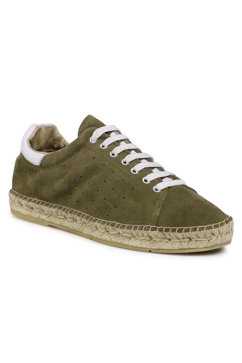 Espadrile barbati, QUAZI, Piele naturala, Verde, 40 EU