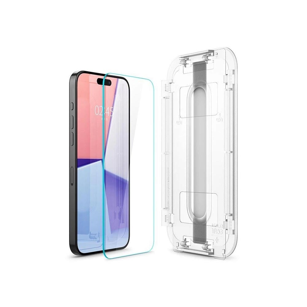 Folie pentru iPhone 15 Pro (set 2) - Spigen Glas.TR EZ FIT - Clear