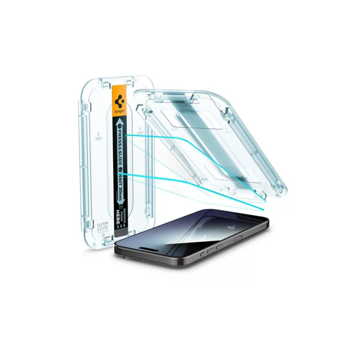 SPIGEN GLAS.TR "EZ FIT" iPhone 15 Pro készülékhez üvegfólia átlátszó