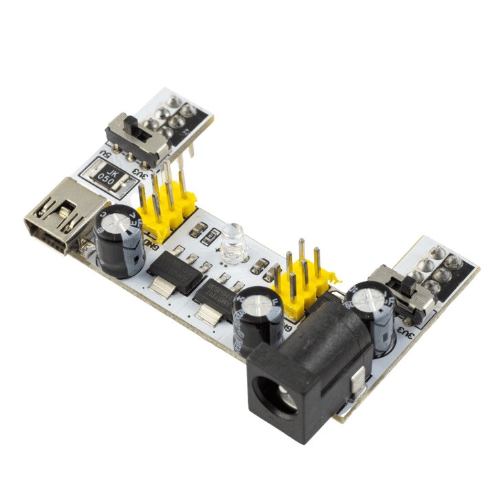 Захранващ модул за бредборди MB102, 3.3V-5V, 700mA