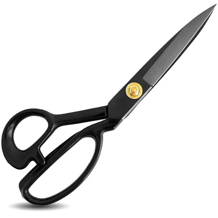 Foarfeca profesionala pentru croitorie, lungime 23.5 cm, Negru