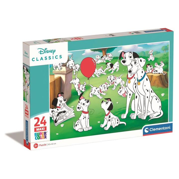 Puzzle, Clementoni, 24 darab, Model 101 Dalmatians