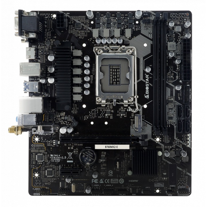 Placa de baza BIOSTAR B760MX2-E DDR5, Socket 1700, mATX