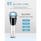 Aparat Profesional Intinerire Faciala 5 in 1, Alhena® D818, Cu Lifting, Curatare Cu Ioni, Mezoterapie, EMS Si Microcurent, Masaj Facial Cu Vibratii Pentru Fermitate, Estompare Riduri Si Elasticitate, Tratament Anti-Aging Zilnic, Utilizare Acasa, Alb