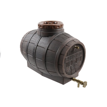 Butoi MagStar plastic alimentar, pentru vin, cu capac, 50 litri, maro D 40 cm + canea si aerisitor