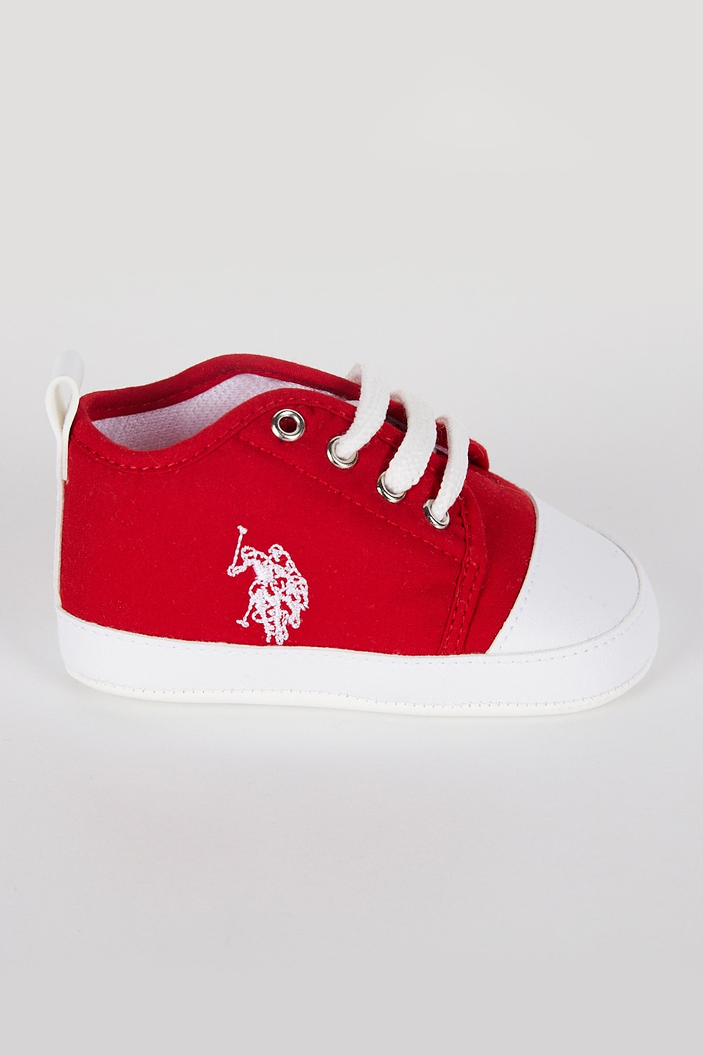 U.S. Polo Assn., Botosei de piele ecologica si material textil, Rosu, 18 EU