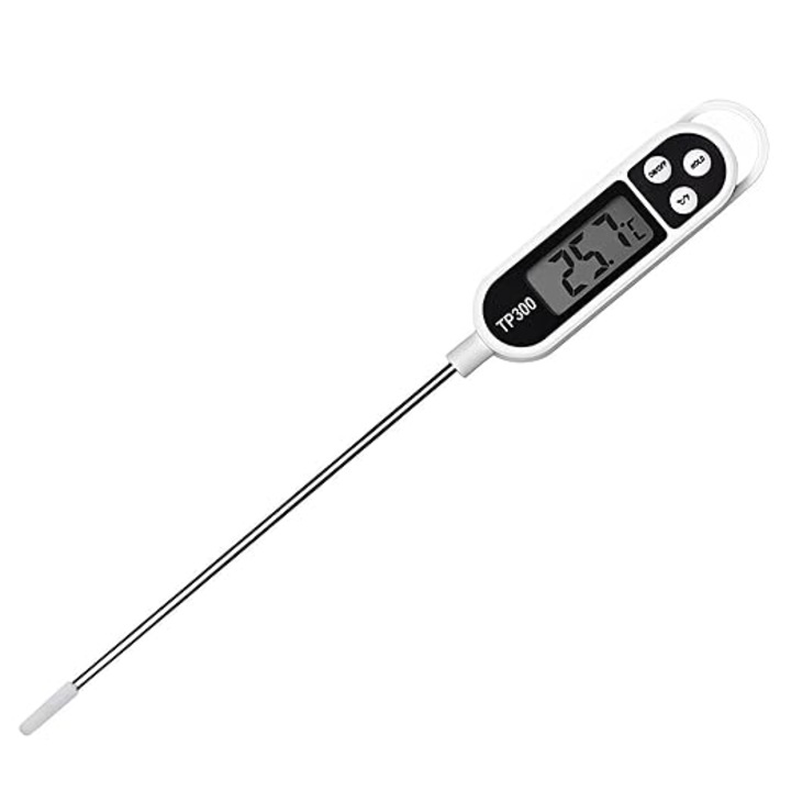 Термометър TP300, Cafuneplus®, дигитален, за храна, месо, неръждаема стомана/ABS, 24,5 см, електронен дисплей, -50-300（℃）