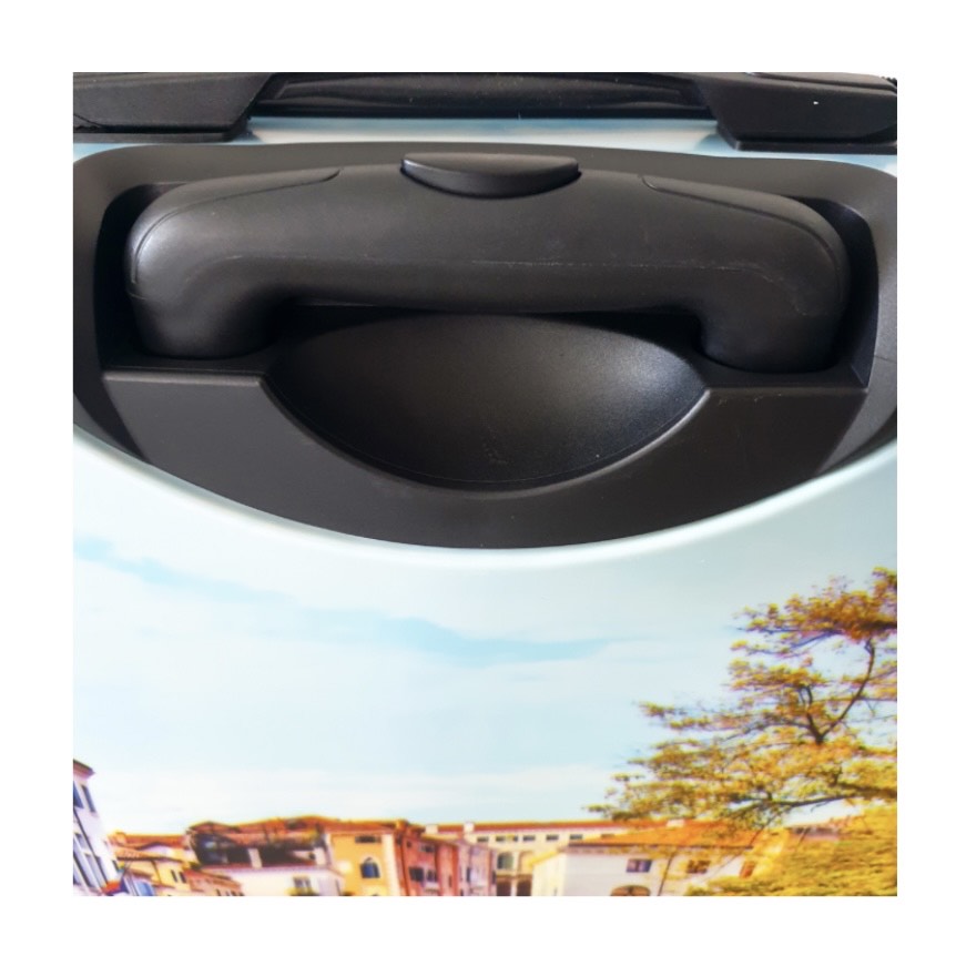 Valise à 4 roues avec imprimé floral multicolore en polycarbonate rigide - Sac de voyage léger - Orchidée, Multicolore, Medium | 66x44x26cm/ 3.60KG, 68L/12L, Valise