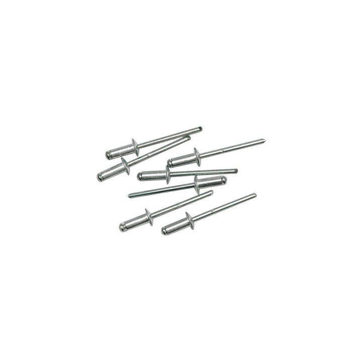 Set 50 nituri pop din aluminiu Vorel, lungime 9.6 mm, diametru 3.2 mm
