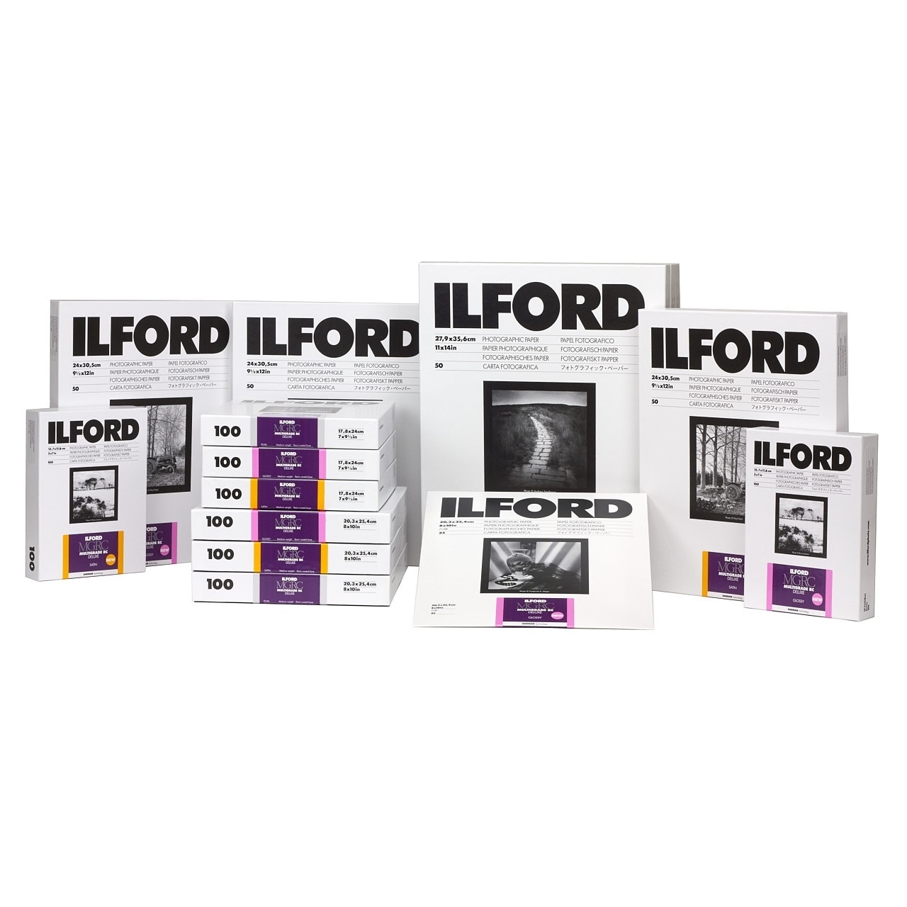 Ilford MG RC DL 44M 24x30 - Lot De 10 Feuilles Papier Photo