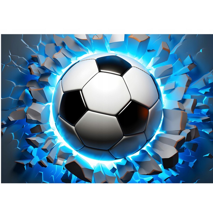 Fototapet Fotbal pentru Copii Tineret Baiat 254x184 cm, Vlies Tapet, Decorare de perete