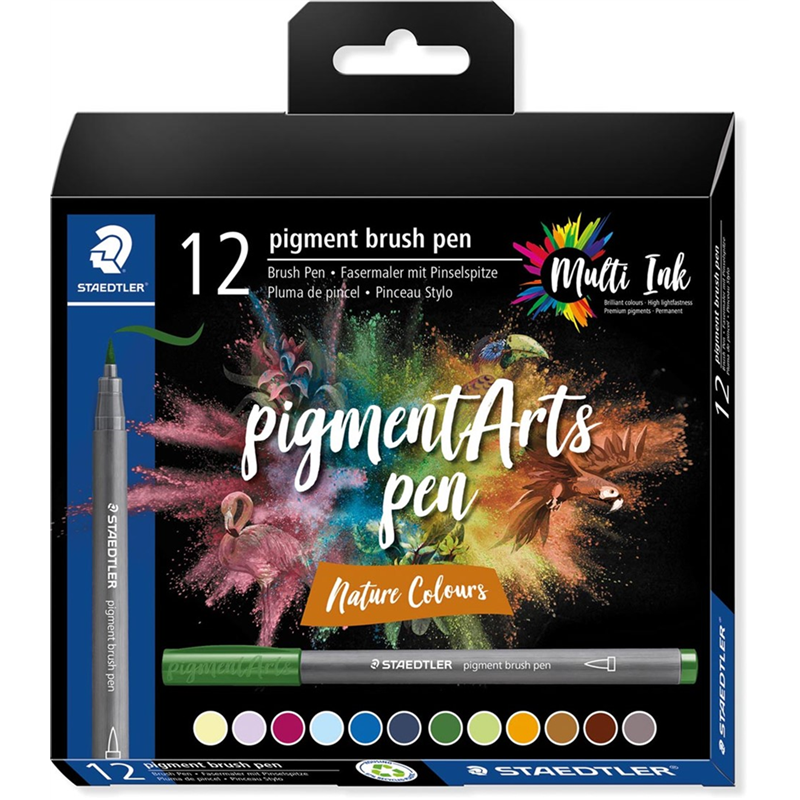 Set 12 pixuri Pigment Liner Nature Colors, Fara mecanism, Gri eMAG.ro