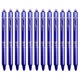 Set 12 pixuri cu gel, Click, Guma de Stergere, Falix, Albastru