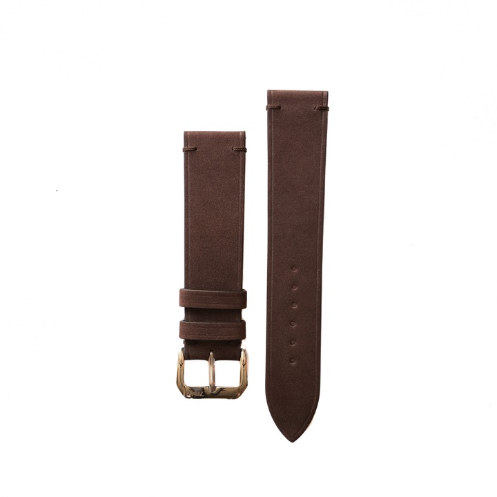 Curea ceas piele naturala, Mediu, maro, mm, Michigan