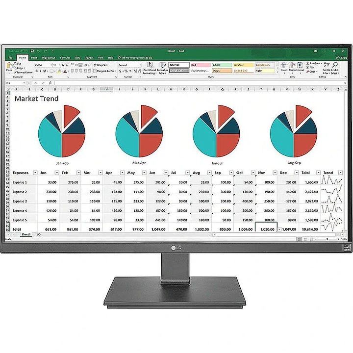 Monitor, 27 hüvelykes LED LG Electronics 27BQ65UB-B 3840 x 2160 pixel, 60 Hz, 5 ms, fekete