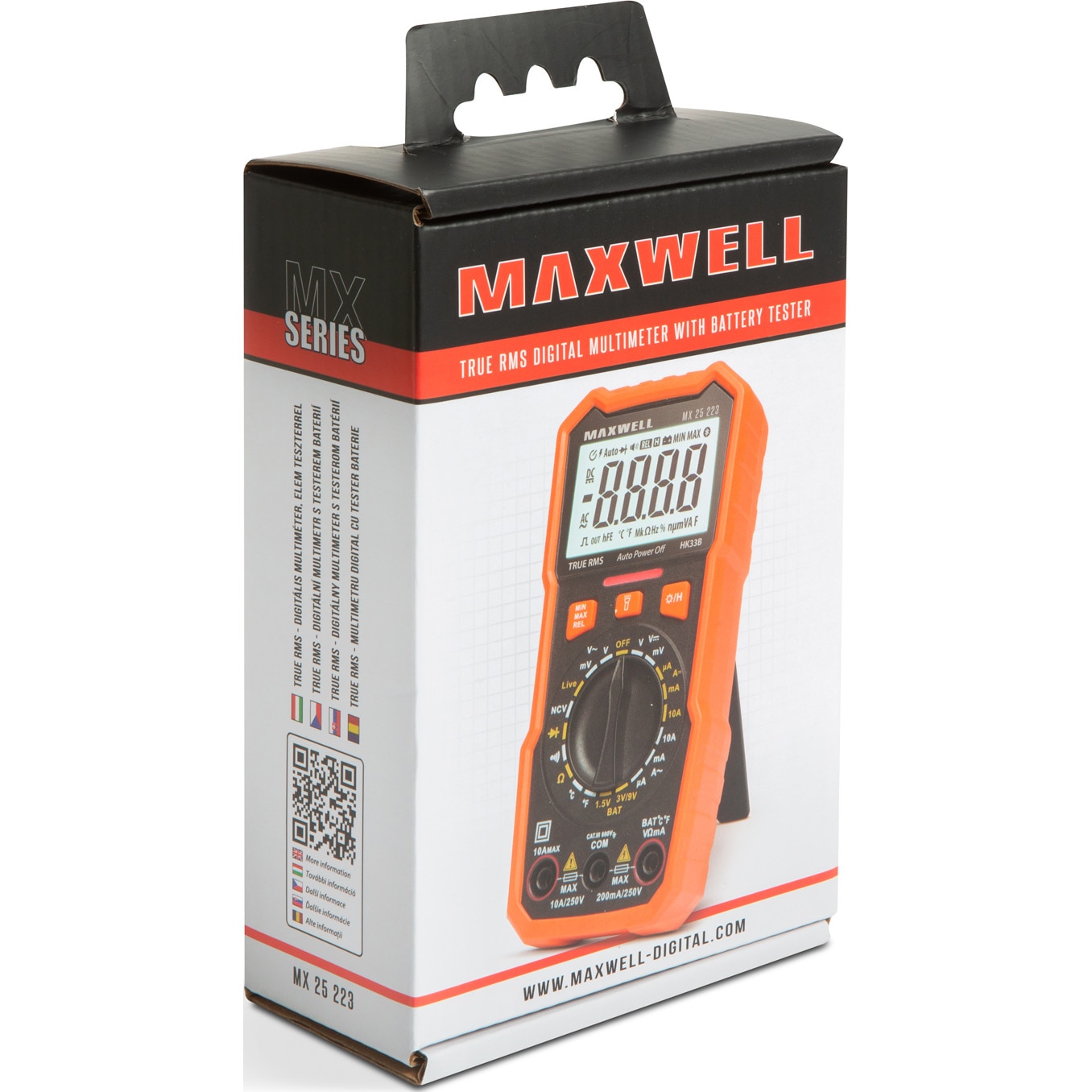 Multimetru digital Maxwell MX 25223, detectare tensiune fara
