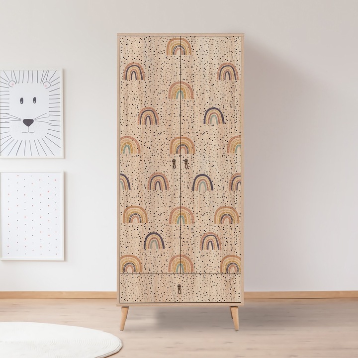 Dulap, City V9, Multicolor, 80 x 45 x 190 cm