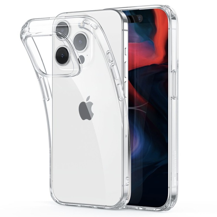 Протектор за Apple iPhone 15 Pro Max, Гъвкав материал, Ultra Safe Camera, Optim Solution, прозрачен