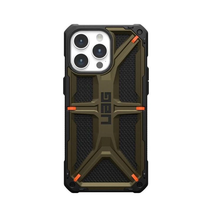 Husa de protectie UAG Monarch Series pentru iPhone 15 Pro Max, Kevlar Element Green