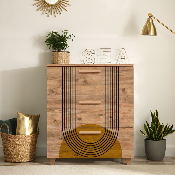 Comoda TV, C1TV-0261, Maro, 80x43x95 cm