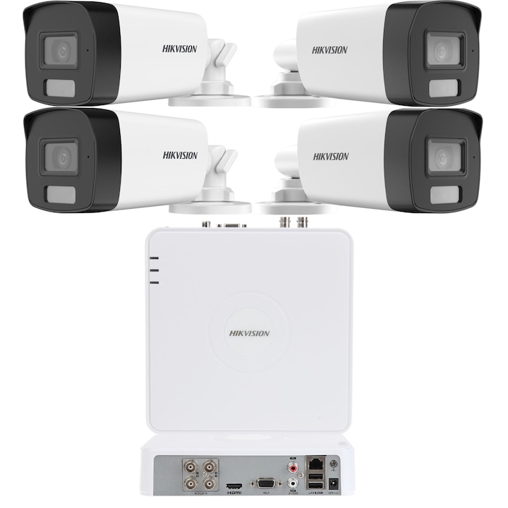 Kit Supraveghere full HD 1080P cu 7 Camere Exterior IR 20m + DVR 8 canale video / 1 canal audio