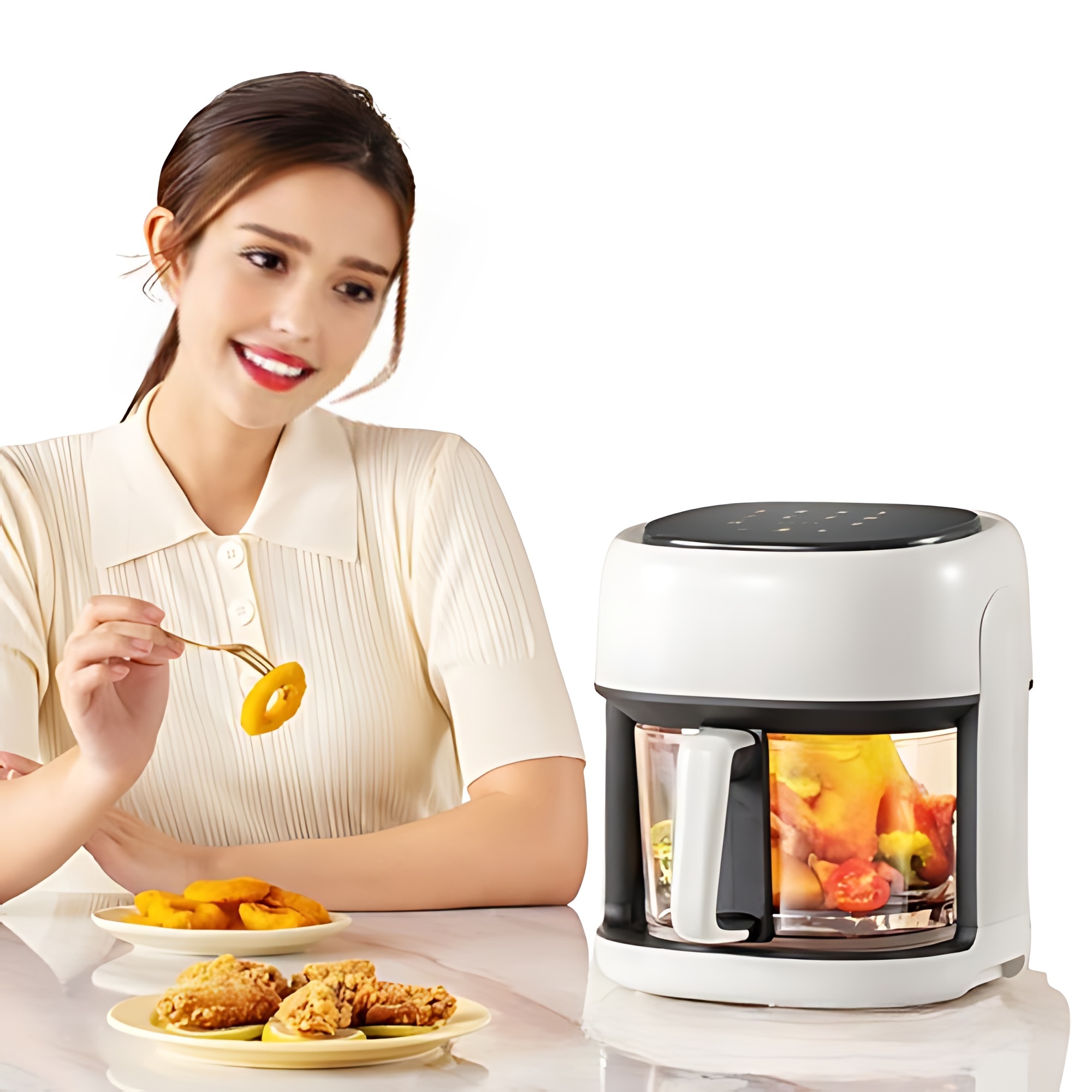 airuページ Friteuza cu aer cald XINXU Smart Air Fryer, 1350W, capacitate 4.5L
