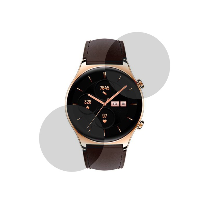 Set x 2 Folie compatibila cu Honor Watch GS 3, Mata InvisiFlex, Anti-Reflexii, Anti-Stralucire, Protectie ideala, Atingere fina, Proprietati regenerabile, Acoperire oleofoba, Tehnologie ULTRA HD