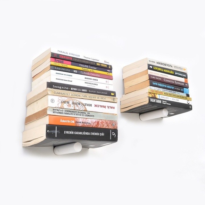 Raft de Perete, WR042, Alb-Negru, 21 x 15 x 6 cm