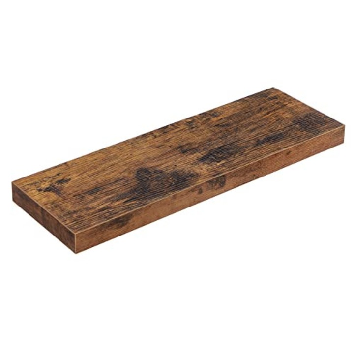 Стенен рафт, Vasagle, Rustic Brown, LWS26BX, 60 x 20 x 3,8 см