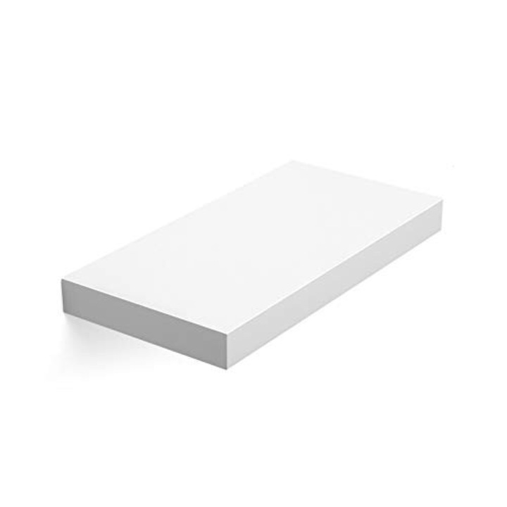 Стенен рафт, Vasagle, LWS24WT, Бял, 40 x 20 x 3,8 см