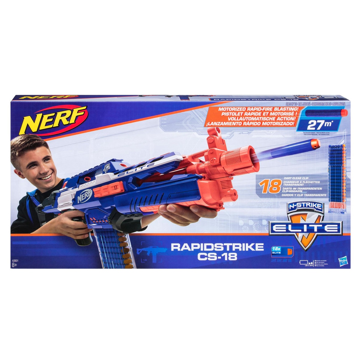 Pistolet Nerf Elite 2.0 Echo CS 10 - NERF - Bleu - Chargeur à clip