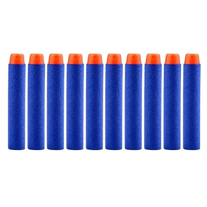 Set munitie, Nerf, 8+ ani, 1.2 x 7.2 cm, Albastru/Portocaliu