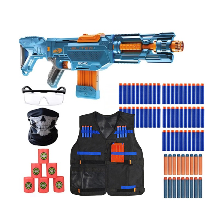 Set arma de jucarie cu accesorii, Nerf, 50 proiectile, Multicolor