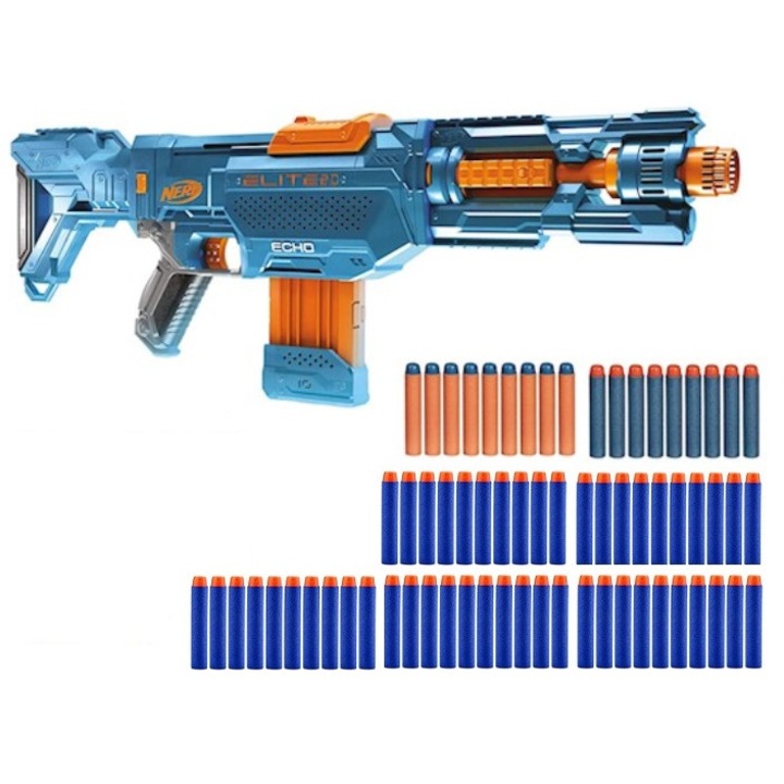 Играчка пистолет, Nerf, 50 снаряда, Многоцветен