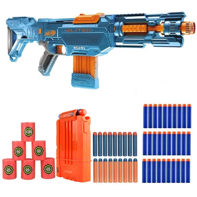 Nerf Elite 2.0 Echo CS-10 4in1 E9533 + revista CS-12 + 30 de