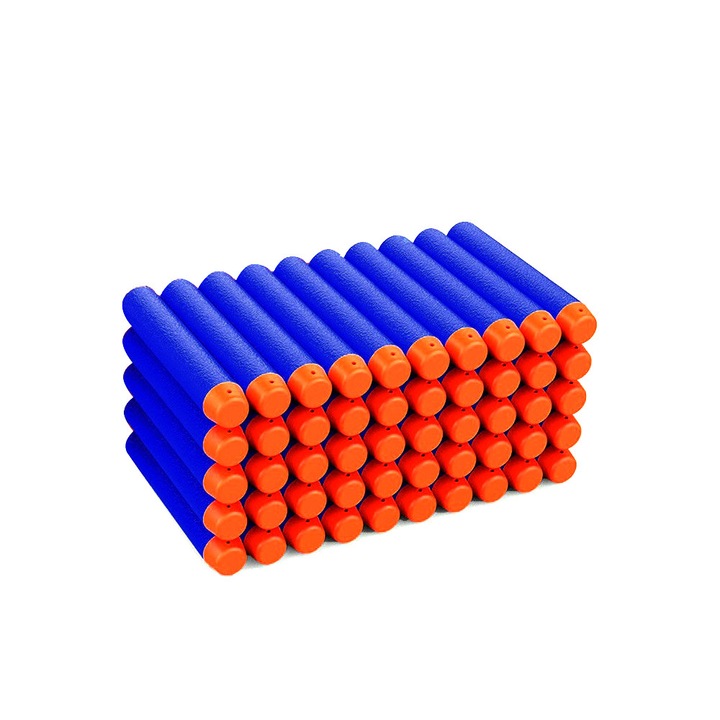 Set 50 de munitii, Nerf, 6+, Albastru/Portocaliu