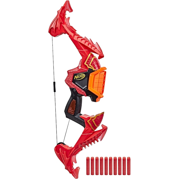 Játék íj, Nerf, 8 év feletti kor, 10 nyílvessző, többszínű