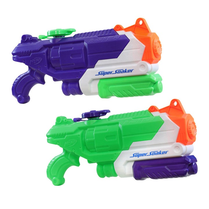 Комплект от 2 водни пистолета, Nerf, Многоцветен