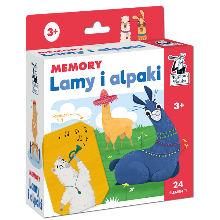 Joc de memorie Captain Science Llamas and Alpacas, 24 cartonase