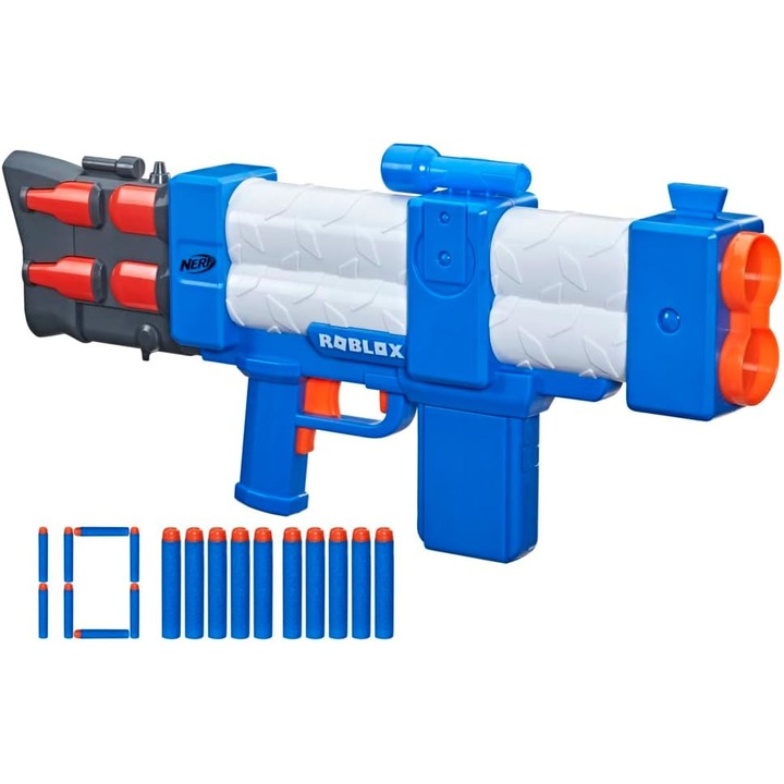 Играчка пистолет, Nerf, 10 снаряда, Възраст 8+ години, Многоцветен