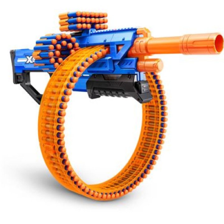Arma de jucarie, X-shot, 84 x 25 x 8 cm, Portocaliu/ Albastru