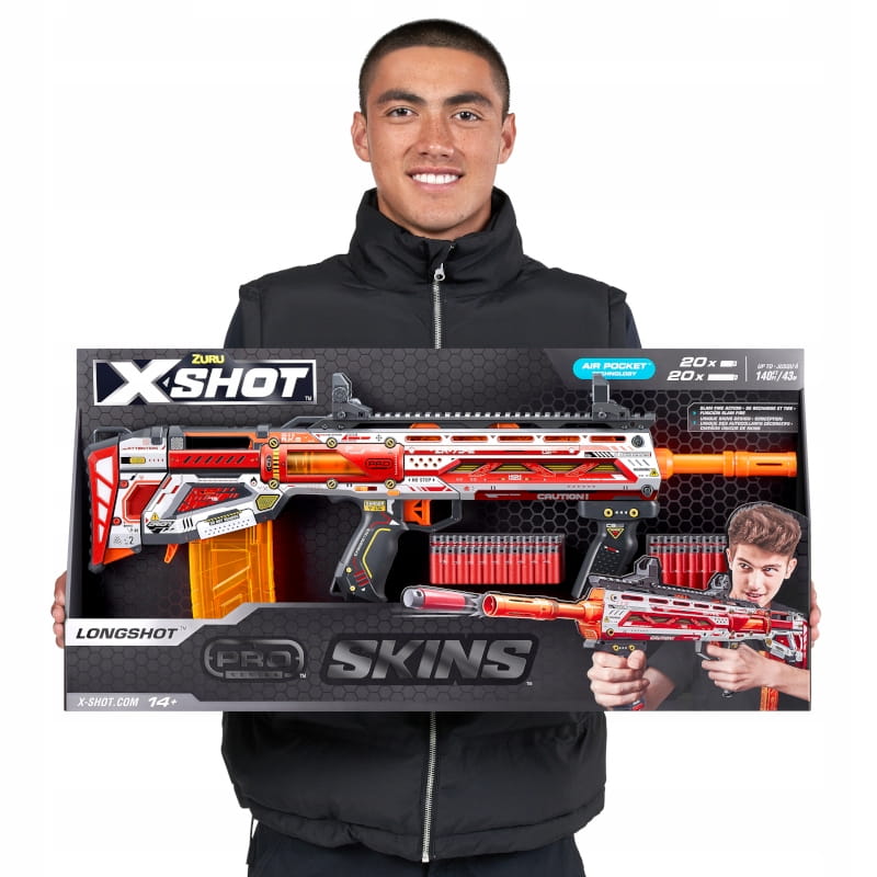 Arma de jucarie X−Shot Skins Pro Series Longshot cu 40 cartuse
