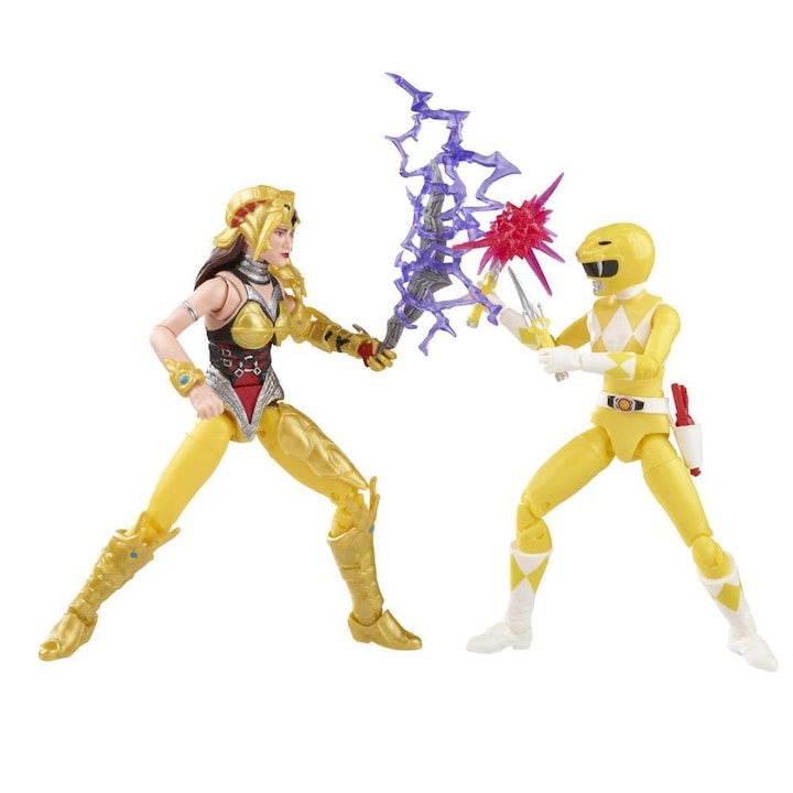 Комплект от 2 фигурки Power Rangers, Hasbro, Пластмаса, Многоцветни, 4г