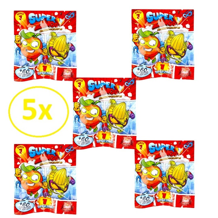 5 db-os figurás készlet, Super Zings, Multicolor, 3 év