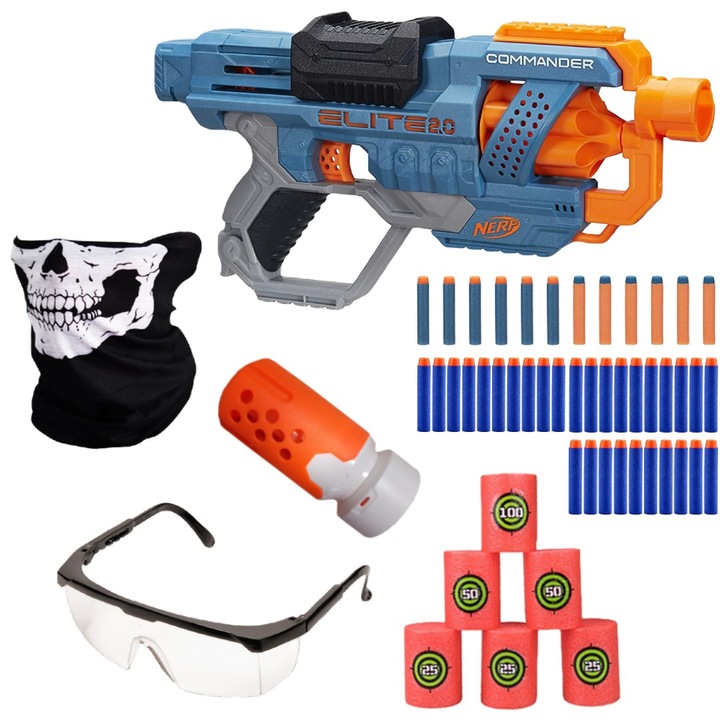 Set lansator/accesorii, Nerf, 8+ ani, 24 x 36 x 7 cm, Multicolor